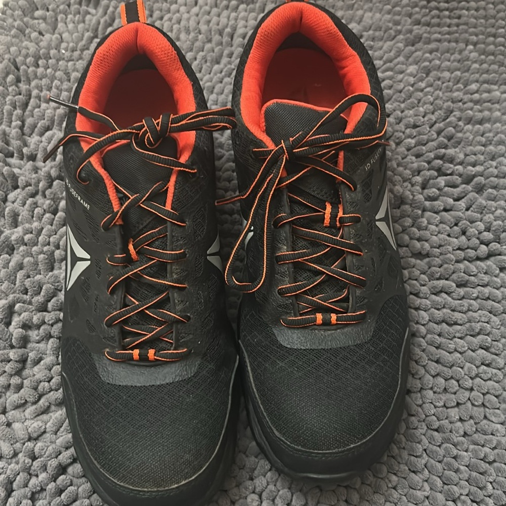 Reebok Men's Black and Orange Athletic Shoes